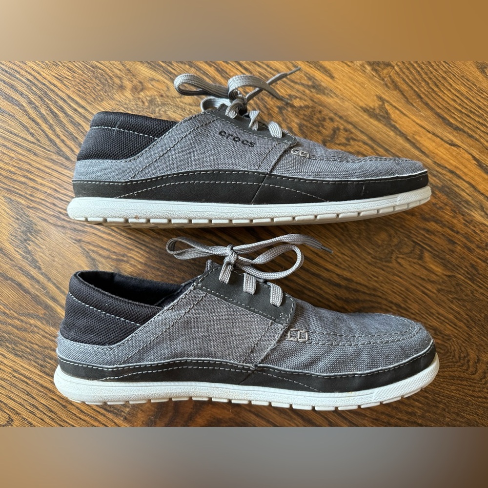 Crocs grey and black shoes - unisex